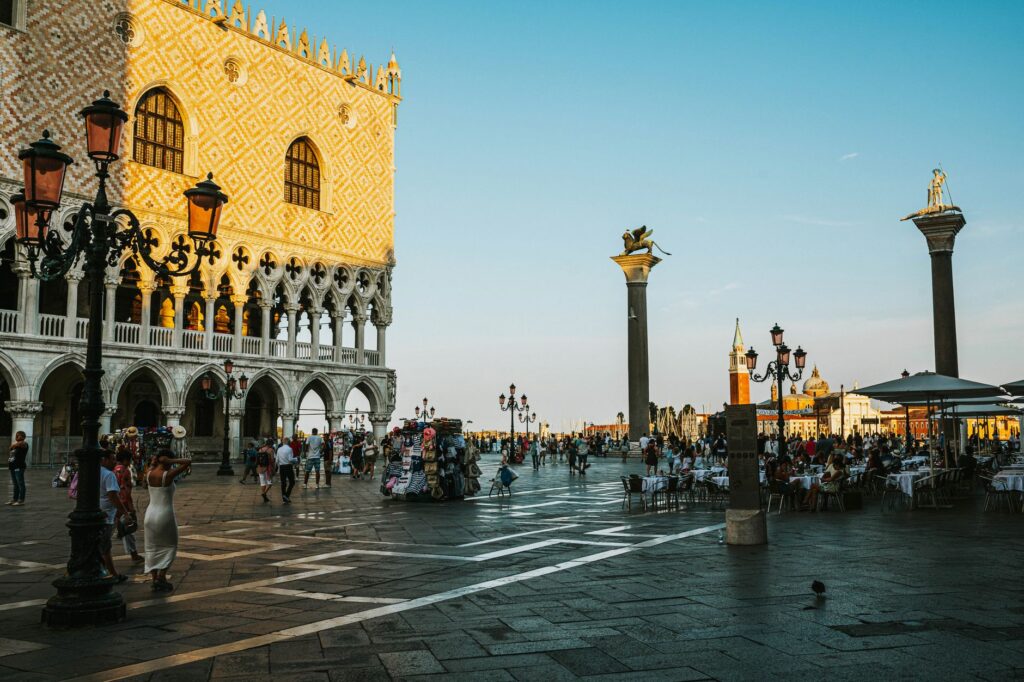 Doge's Palace and the columns of the Piazzetta San Marco, day one of a three-day Venice itinerary